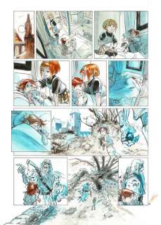 Hérenguel, Eric - Planche originale Ã  l’aquarelle - Nuit Safran T.1 - Albumen l’éthéré - (2010) | Catawiki