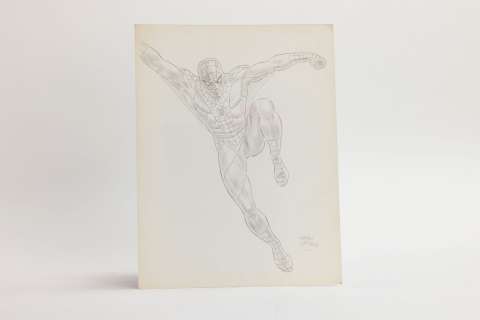 Thomas Frisano -... | THOMAS FRISANO - SPIDERMAN . Dessin original à la mine... | Aibo Art Auction