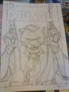 Djungle  - sketch originale x cover di Marco Itri   - Page volante - (2018) | Catawiki