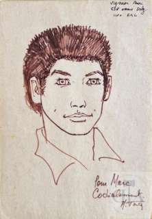 Mitacq/Dessin orignal realise au dos de la couv de l’album… | Dagoty