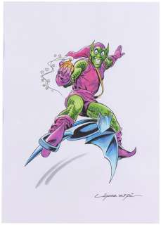 GREEN GOBLIN HAND COLORED PRINT BY RAFAEL LÓPEZ ESPÍ. | Hake’s