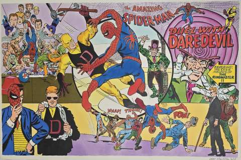 Illustrazione originale Larry Camarda Amazing Spider Man “Duel With Daredevil” | Venere Comic Art