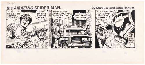 THE AMAZING SPIDER-MAN 1980 DAILY STRIP ORIGINAL ART BY JOHN ROMITA SR. | Hake’s
