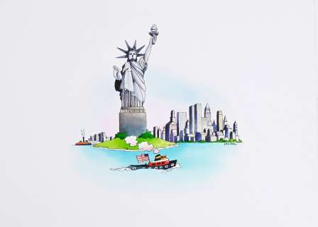 BLACHON, Roger (1941-2008) New... - Lot 87 - BLACHON, Roger (1941-2008) New York. Illustration...