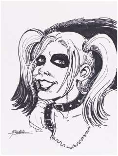 HARLEY QUINN COMMISSION ORIGINAL ART & COLOR BY GEORGE PÉREZ & SCOTT HANNA. | Hake’s