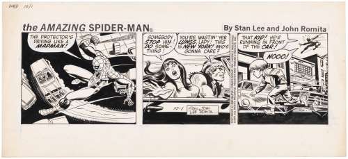 THE AMAZING SPIDER-MAN 1980 DAILY STRIP ORIGINAL ART BY JOHN ROMITA SR. | Hake’s