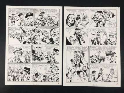 Carlo R. Marcello - Rin Tin Tin e Rusty - 2x tavole originali - Page volante - (1968) | Catawiki