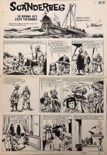 Vance, William - Originele pagina (p.1) - ’Scanderbeg - Le Heros aux cent victoires’ - (1964) | Catawiki