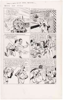 BRAIN BOY #4 ORIGINAL ART PAGE BY FRANK SPRINGER. | Hake’s