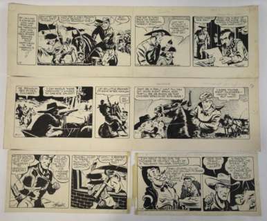 3 Original Pen&Ink "Red Ryder" Comic, Fred Harman | misc / divers