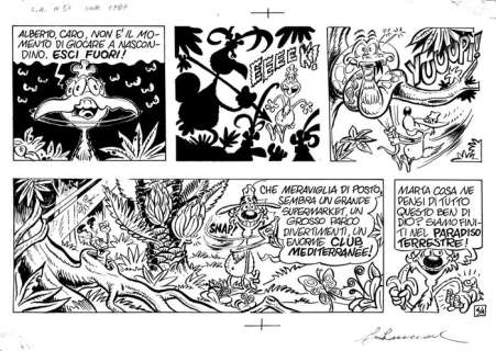 Lupo Alberto #51 - Sommacal, Giorgio - Tavola originale - Page volante - (1988) | Catawiki