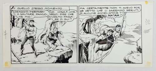 Zagor n. 7 - Gallieno Ferri - Striscia Originale "I° Episodio" - Page volante - (1961) | Catawiki