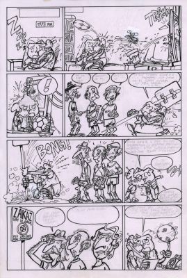 Krzysztof Otorowski | Piłka w grze (komplet dwóch plansz) | Galeria Komiksu