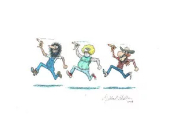 Gilbert Shelton | The Freak Brothers – Strut march – illustration 5 | La Galerie de la Bande Dessinée