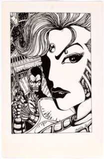 Thomas Truong - Zealot Specialty Illustration Original Art (1993). An ominous scene featuring WildC.A.T.s -