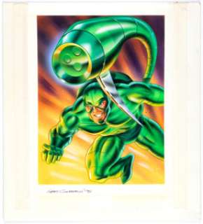 Gary Ciccarelli | 1995 Fleer Ultra Spider-Man - ClearChrome Card #7-of-10 Scorpion Painting Original Art (Fleer, 1995). | Heritage