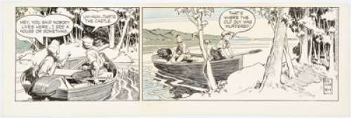 Frank Godwin - Rusty Riley Daily Comic Strip Original Art dated 11-1-56 (King Features Syndicate, 1956)....