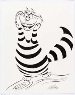 Eric Goldberg - Cheshire Cat Illustration Original Art (undated). | Heritage