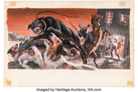 Samson Pollen - Paperback Novel Cover Painting Original Art (Penguin, c. 1980). ... | Heritage