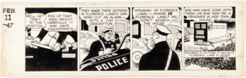 Chester Gould | Dick Tracy Daily Comic Strip Original Art dated 2-11-47 (Chicago Tribune, 1947).... | Heritage
