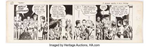 Caniff, Milton | Milton Caniff Terry and the Pirates Daily Comic Strip Original Art dated 6-29-39 (N. Y. News Syndicate Inc., 1939)... | Heritage