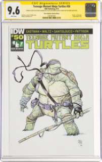 Various comic artists sketches (name artists) - Max Fiumara Teenage Mutant Ninja Turtles #50 Hero Initiative Sketch Cover Edition Original Art - Signature Series ...