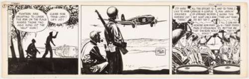 Caniff, Milton | Milton Caniff Terry and the Pirates Daily Comic Strip Original Art dated 7-12-44 (Chicago Tribune, 1944). ... | Heritage
