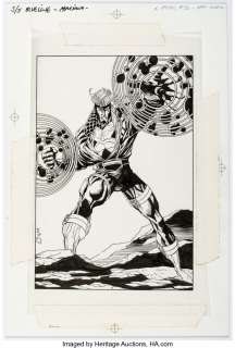 Milgrom, Al - Al Milgrom [Joe Quesada art] X-Factor #92 Havok Hologram Illustration Original Art (Marvel, 1993)....