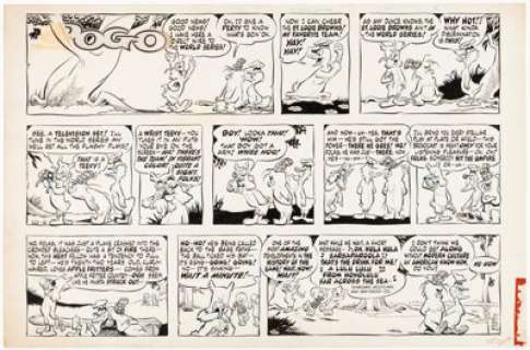 Kelly, Walt | Walt Kelly Pogo Sunday Comic Strip Original Art dated 10-6-1963 (King Features Syndicate, 1963). ... | Heritage