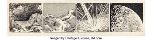 Wolverton, Basil | Basil Wolverton - Sci-Fi Comic Strip Original Art (c. 1930s). ... | Heritage
