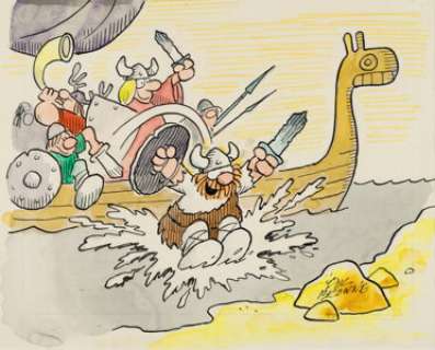 Browne, Dik | Dik Browne - Hagar the Horrible Illustration Original Art (undated).... | Heritage