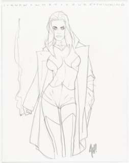 Hughes, Adam - Adam Hughes - Emma Frost Sketch Original Art (undated)....