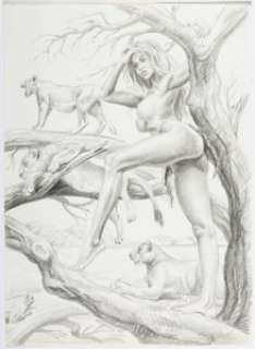 Pascarelli, Daniel - Daniel Pascarelli Wolfpack Vol. 1: A Gallery Girls Collection Pin-Up Illustration Original Art (SQP, 2001)....