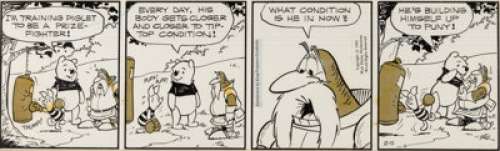 Moore, Richard (comic artist) - Richard Moore and Larry Mayer Winnie the Pooh Daily Comic Strip Original Art dated 2-11-1981 (King Features Syndic...