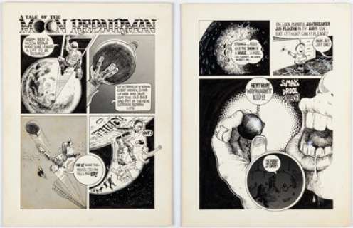 Sheridan, Dave | Dave Sheridan A Tale of the Moon Repairman Complete 6-Page Unpublished Story Original Art (1970s).... (Total: 6 Original Art) | Heritage