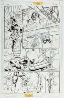 DC Artist - Oscar Jimenez, Chip Wallace, and Hanibal Rodriguez JLA #9 Story Page 15 Original Art (DC, 1997)....