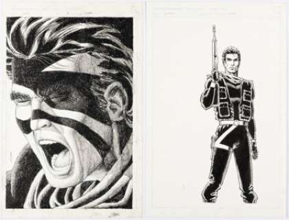 Jaaska, Bill - Bill Jaaska Sable #8 Cover Original Art Group of 2 (First, 1988).... (Total: 2 Items)