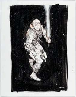 Johnson, Daniel Warren - Daniel Warren Johnson Luke Skywalker Illustration Original Art (2015)....