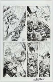Lucas, John (DC/Marvel artist) - John Lucas [Mike Hawthorne and Tony Moore printed blue lines] Fear Agent #32 Story Page 9 Original Art (Dark Horse...