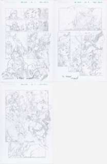 Unidentified Dynamite Entertainment artist - Sergio Dávila Red Sonja #100 Story Page Original Art Group of 3 (Dynamite Entertainment, 2015).... (Total: 3 Original Art)