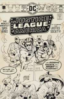 Ernie Chan - Justice League of America #124 Cover Original Art (DC, 1975).