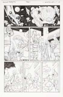 Tom Fowler - Rick and Morty #15 Story Page 2 & 3 Original Art (Oni Press, 2016). (Total: 2 Original Art)