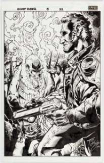 Trent Kaniuga and Danny Miki - Ghost Rider #5 Splash Page 22 Original Art (Marvel, 2001).