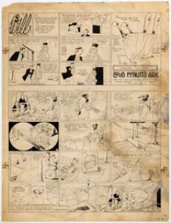 Rube Goldberg | Boob McNutt and Bill Sunday Comic Strip Original Art dated 10-29-1933 (Star Company, 1933). | Heritage