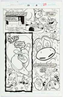 Darren Auck and Gary Fields - The Ren and Stimpy Show #33 Story Page Original Art (Marvel, 1995).