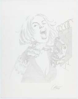 Greg Horn Greg Horn Sketchbook 2002 Black Widow Illustration Original Art (2002).