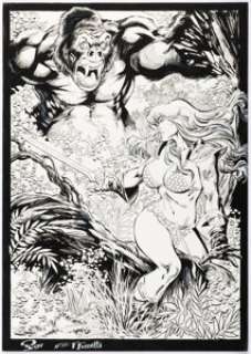 Ron Adrian - Red Sonja Illustration Original Art (undated).