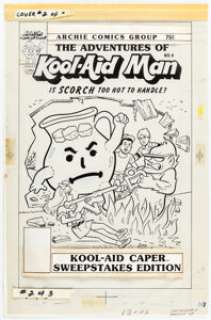 Dan DeCarlo The Adventures of Kool-Aid Man #4 Cover Original Art and Production Materials Group of 7 (Archie, 1987). (Total: 7 Original Art) | Heritage