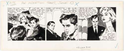David Wright Carol Day #235 Daily Comic Strip Original Art (London Daily Mail, 1963). | Heritage