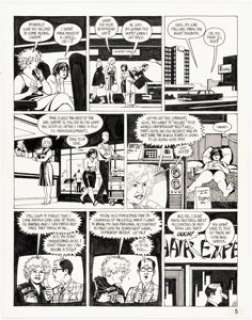 Jaime Hernandez Love and Rockets #26 Story Page 5 Maggie and Vicki Glori Original Art (Fantagraphics, 1988). | Heritage